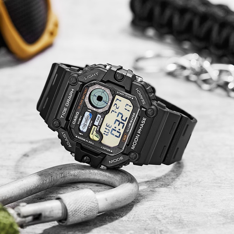Vintage Digital Watch - Casio WS-1700H Series Digital Watch, 49mm