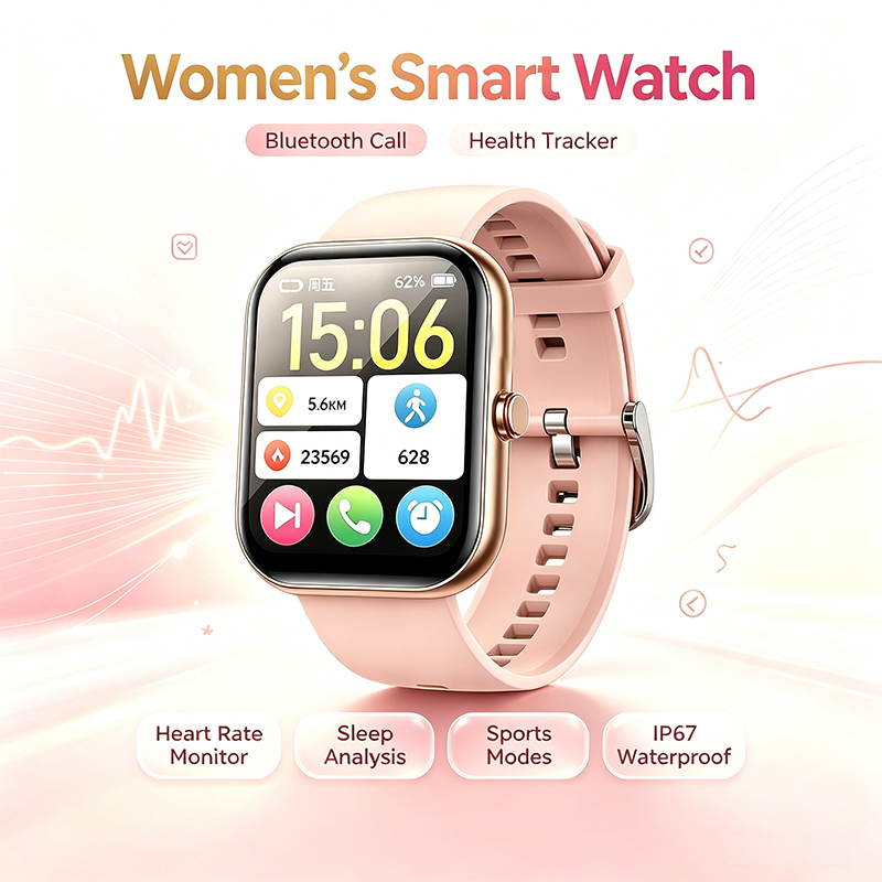 Watches Ladies Smartwatch - Women Smart Watch BT Call Heart