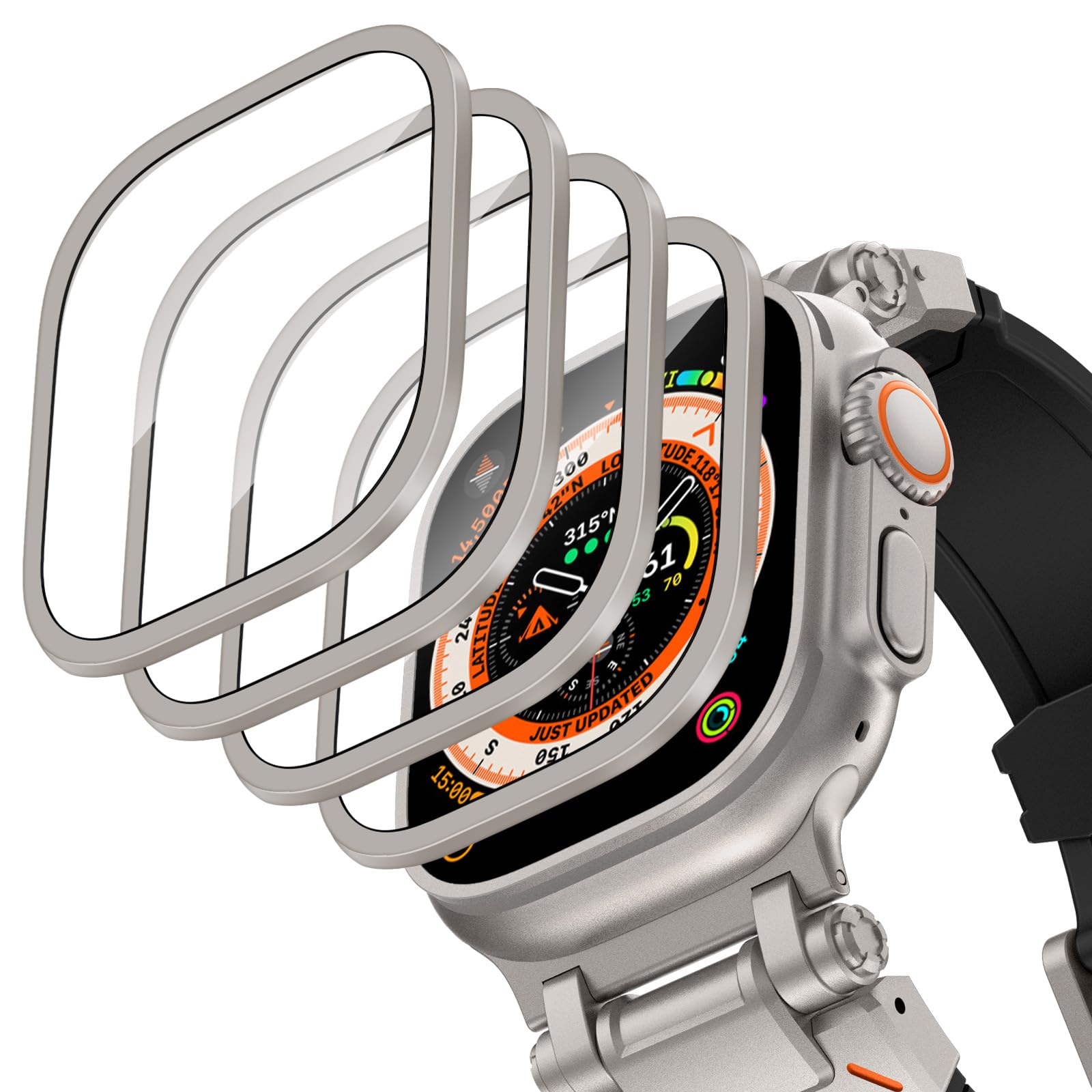 Smartwatch Apple Watches For Men - Aluminium Alloy Case+Tempered Glass for Apple