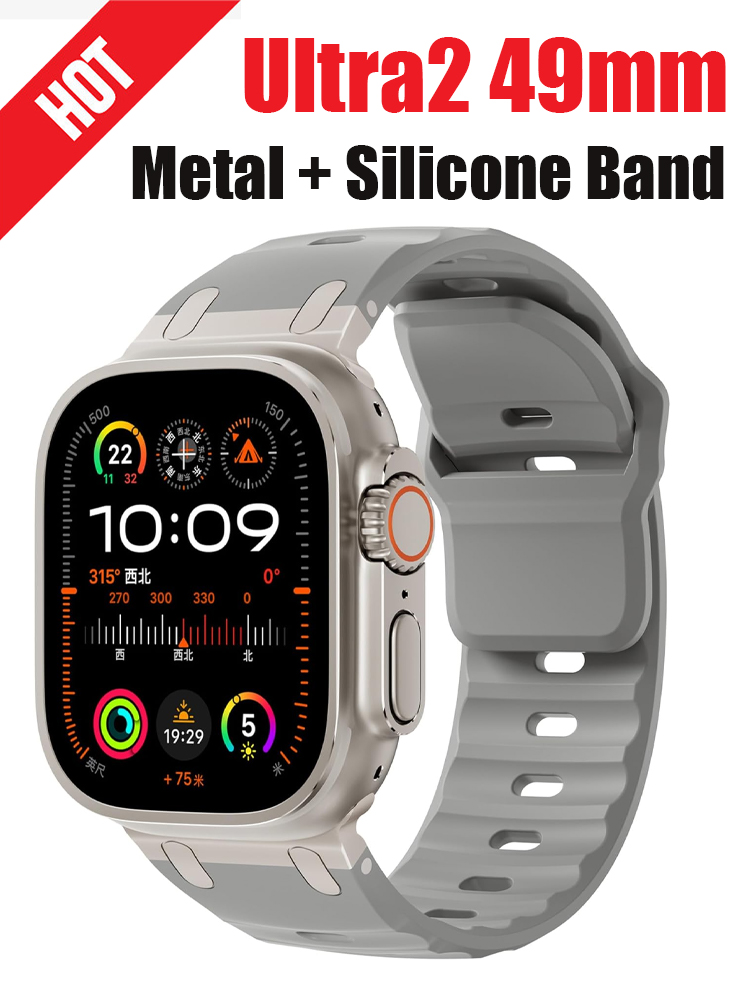 Smartwatch Apple Watches For Men - Metal+Silicone Strap for Apple watch Ultra2