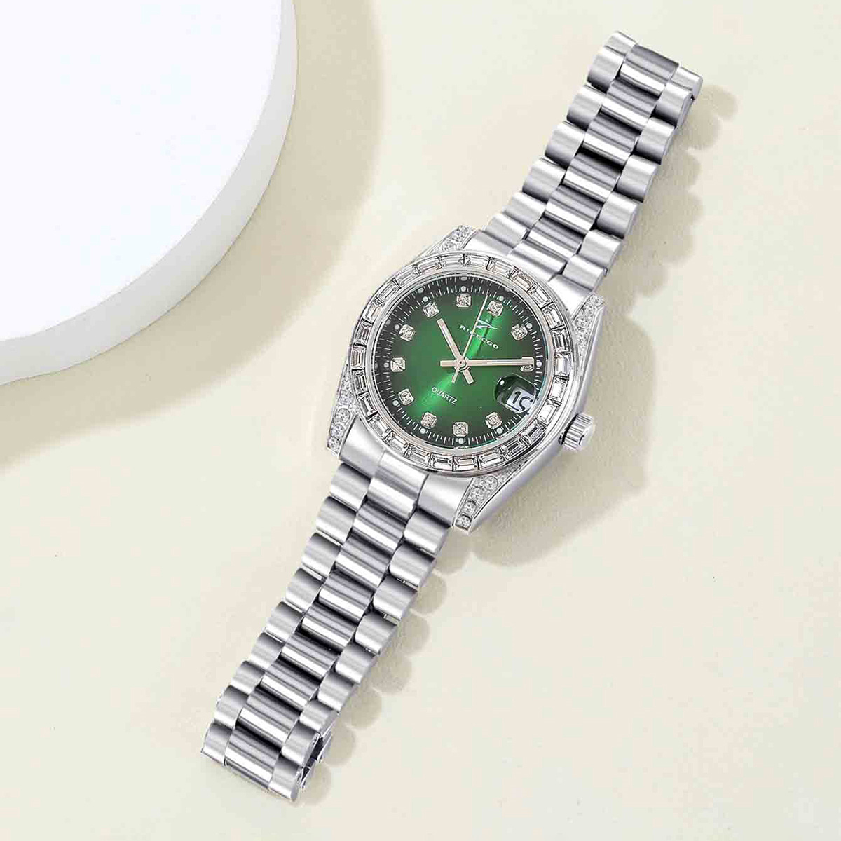 Classic green dial studded dia - đánh giá và giá Watch Bezel Insert