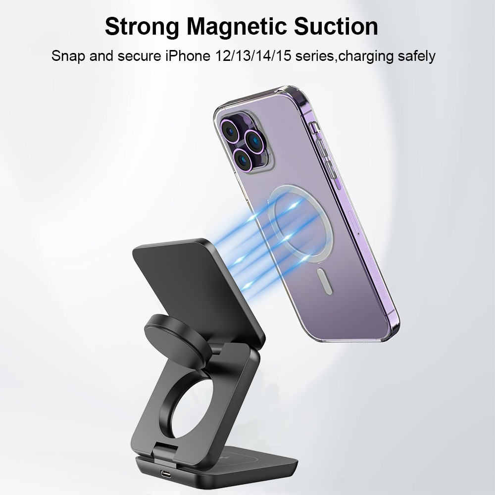 3 in 1 Foldable Magnetic Wirel - đánh giá và giá Watch Smart Smartwatch