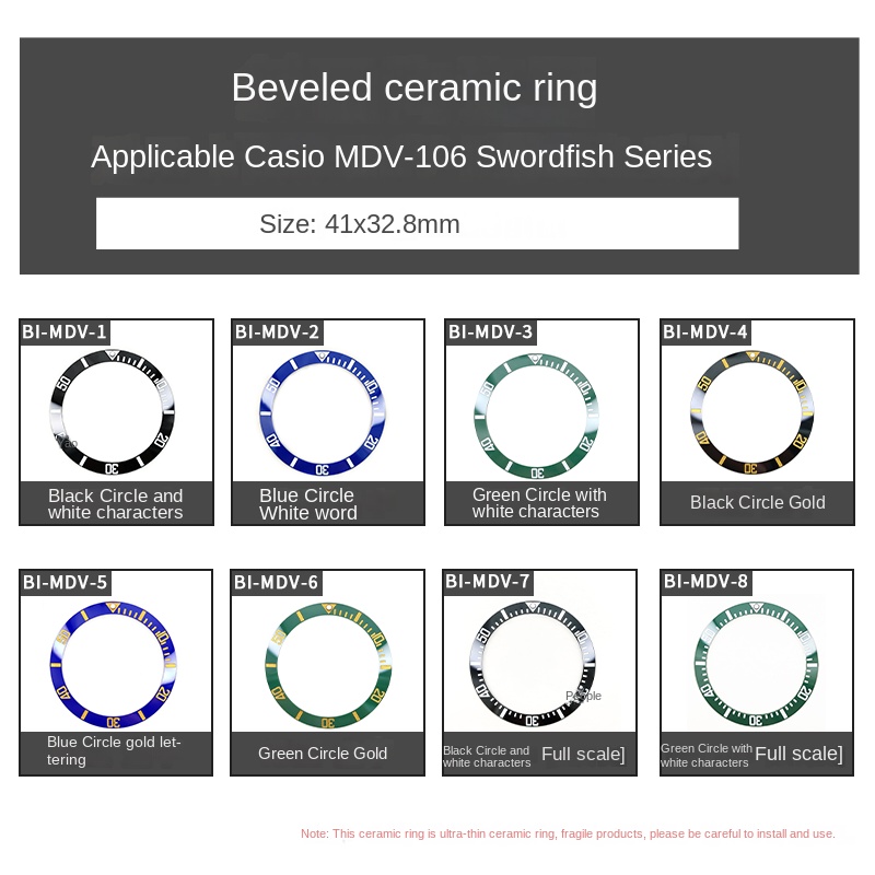 For CASIO MDV-106 Sloped Ceram - đánh giá và giá Watch Bezel Insert