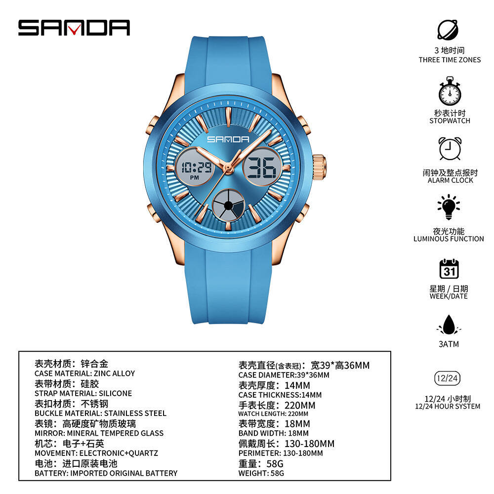 SANDA electronic watch luminou - đánh giá và giá Watches Ladies Smartwatch