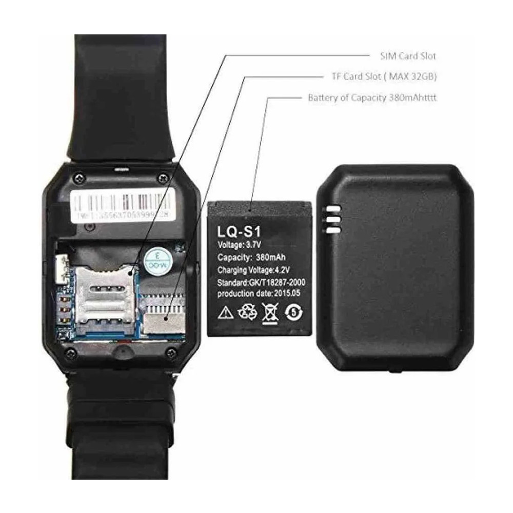380mAh LQ-S1 LQS1 Battery 3.7V - đánh giá và giá Watch V8