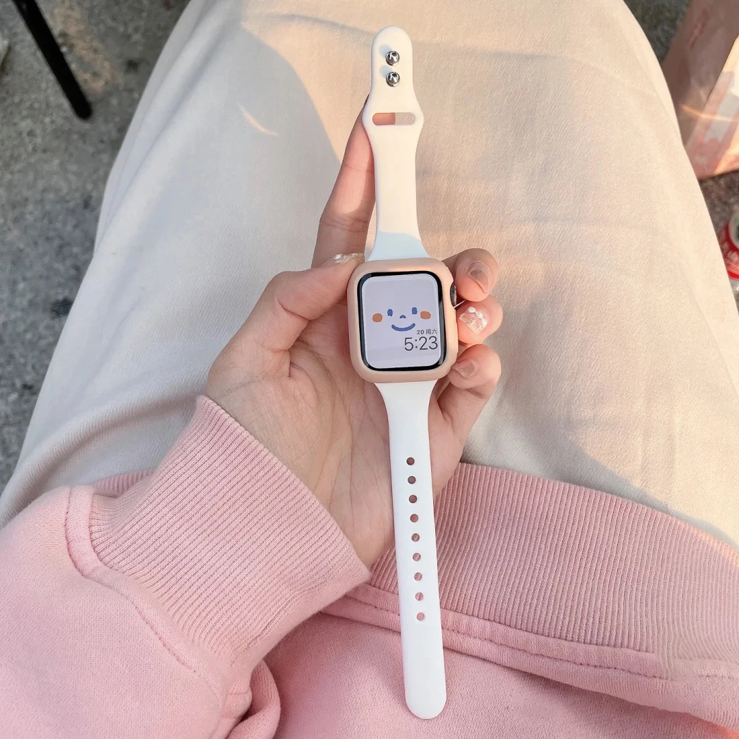 Slim Silicone strap for Apple  - đánh giá và giá Smartwatch Apple Watches For Men