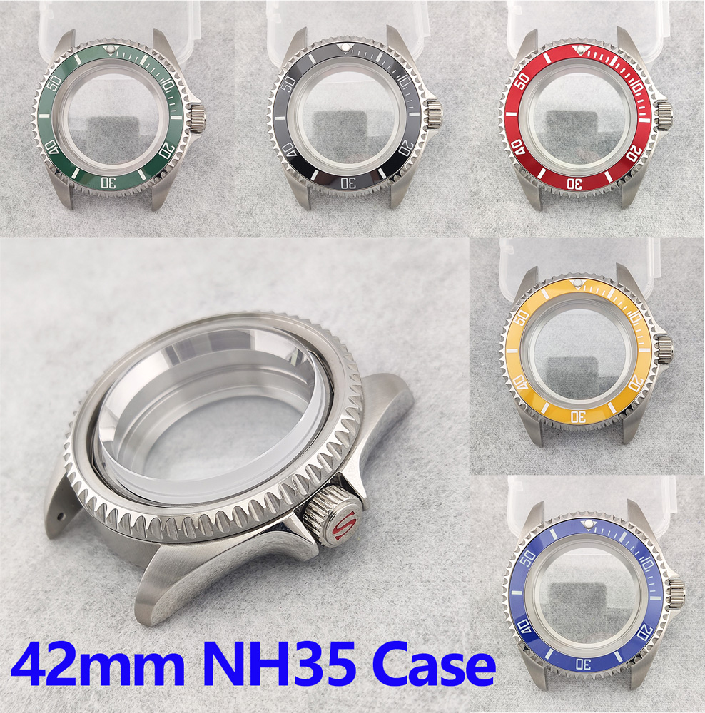 42mm Watch Case NH35 Case SKX0 - đánh giá và giá Vintage Digital Watch
